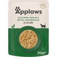 Applaws Cat Adult Chicken Breast With Asparagus in Broth - konservi kaķiem vistas krūtiņa ar sparģeļiem, 70g