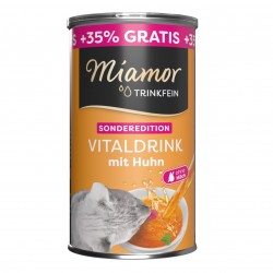 Miamor Trinkfein Vitaldrink Huhn - dzēriens kaķiem ar vistu 135ml + 50ml dāvana (185ml)