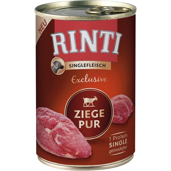 Konservi suņiem - Rinti Singlefleisch Ziege Pur ar kazas gaļu 400g Konservi suņiem - Rinti Singlefleisch Ziege Pur ar kazas gaļu 400g