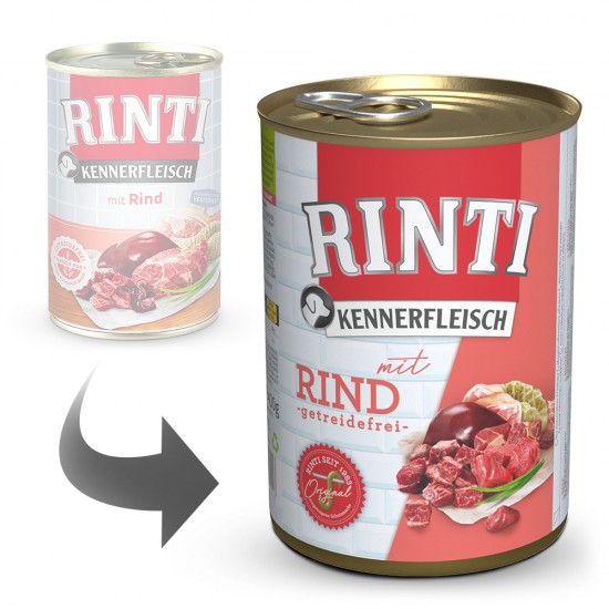 Konservi suņiem Rinti Kennerfleisch Rind ar liellopa gaļu (400g) Konservi suņiem Rinti Kennerfleisch Rind ar liellopa gaļu (400g)