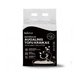 BeloCat Tofu Clumping Cat Litter Original dabīgi granulēti kaķu pakaiši ar kukurūzas cieti un sojas šķiedrām bez aromāta 6L