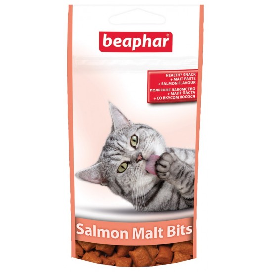 Gardums kaķiem spalvu kamolu izvadīšanai Beaphar Malt-Bits Salmon (75gb) Gardums kaķiem spalvu kamolu izvadīšanai Beaphar Malt-Bits Salmon (75gb)