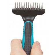 Ķemme suņiem, rotējošiem zobiem Trixie Long Hair Coat Untangler (7*14 cm) 