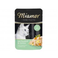 Mitrā barība kaķiem Miamor Feine Filets in Jelly Thun & Gemüse filejas gabaliņi želejā ar tunci un dārzeņiem (12 x 100g)
