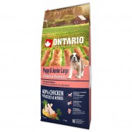 Sausa barība kucēniem - Ontario Puppy and Junior Large, Chicken and Potatoes, 12 kg (112070)