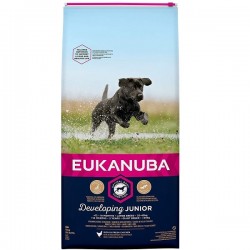 Sausa barība kucēniem - Eukanuba Junior Large Breed Chicken, 15 kg (107433)