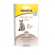 Vitaminizēta papildbarība kaķiem : GimCat Skin Coat Tabs 40 g. (107730)