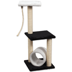 Mājiņa kaķiem : Placek Cat Scratching Tree MC Andrea 35*35*85cm, beige, black (109162)
