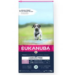Sausa barība kucēniem - Eukanuba JUNIOR LARGE GRAIN FREE Seefish, 12 kg (110572)
