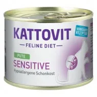 Kattovit Sensitive Pute diētiskā konservēta barība kaķiem ar tītara gaļu, kaķiem ar pārtikas alerģijām 185g*