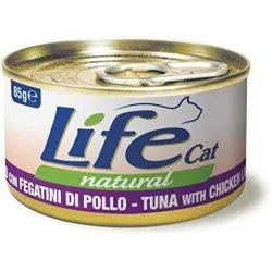 Life Cat Tuna with Chicken Livers Natural - konservi kaķiem ar tunci un vistas aknām 85g