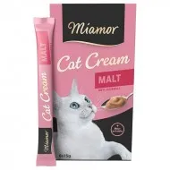 Gardums kaķiem - Miamor Malt Cream Anti-Hairball ar iesala ekstraktu gremošanas sistēmas atbalstam un spalvas izvadīšanai 6 x 15 g