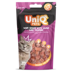 UNIQ PETS MIMI cat snacks 50g soft stars with lamb and taurine - gardums kaķiem mīkstās zvaigznes ar jēra gaļu un taurīnu 50g