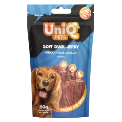 UNIQ PETS dog snacks soft duck jerky - gardums suņiem mīkstas pīles fileja 80g